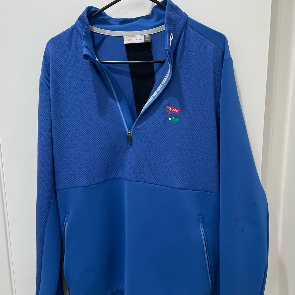 Men's Blue Quarter‑Zip Lightweight Pullover Jacket